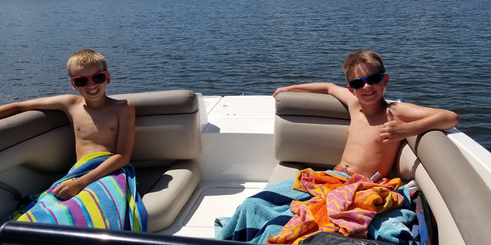 Relaxing in the summer boat ride